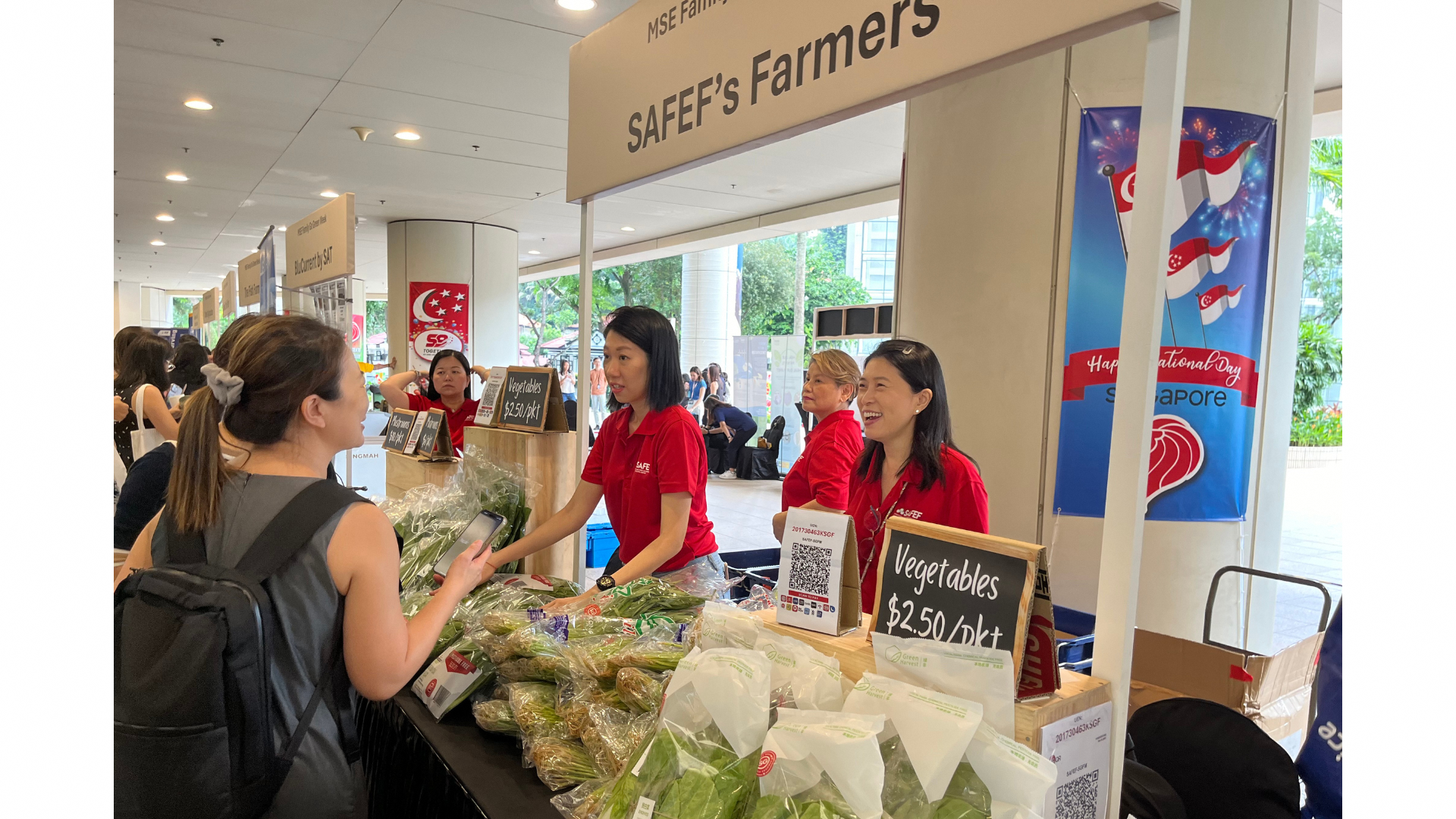 Bustling business for our local farmers selling an array of locally produced vegetables