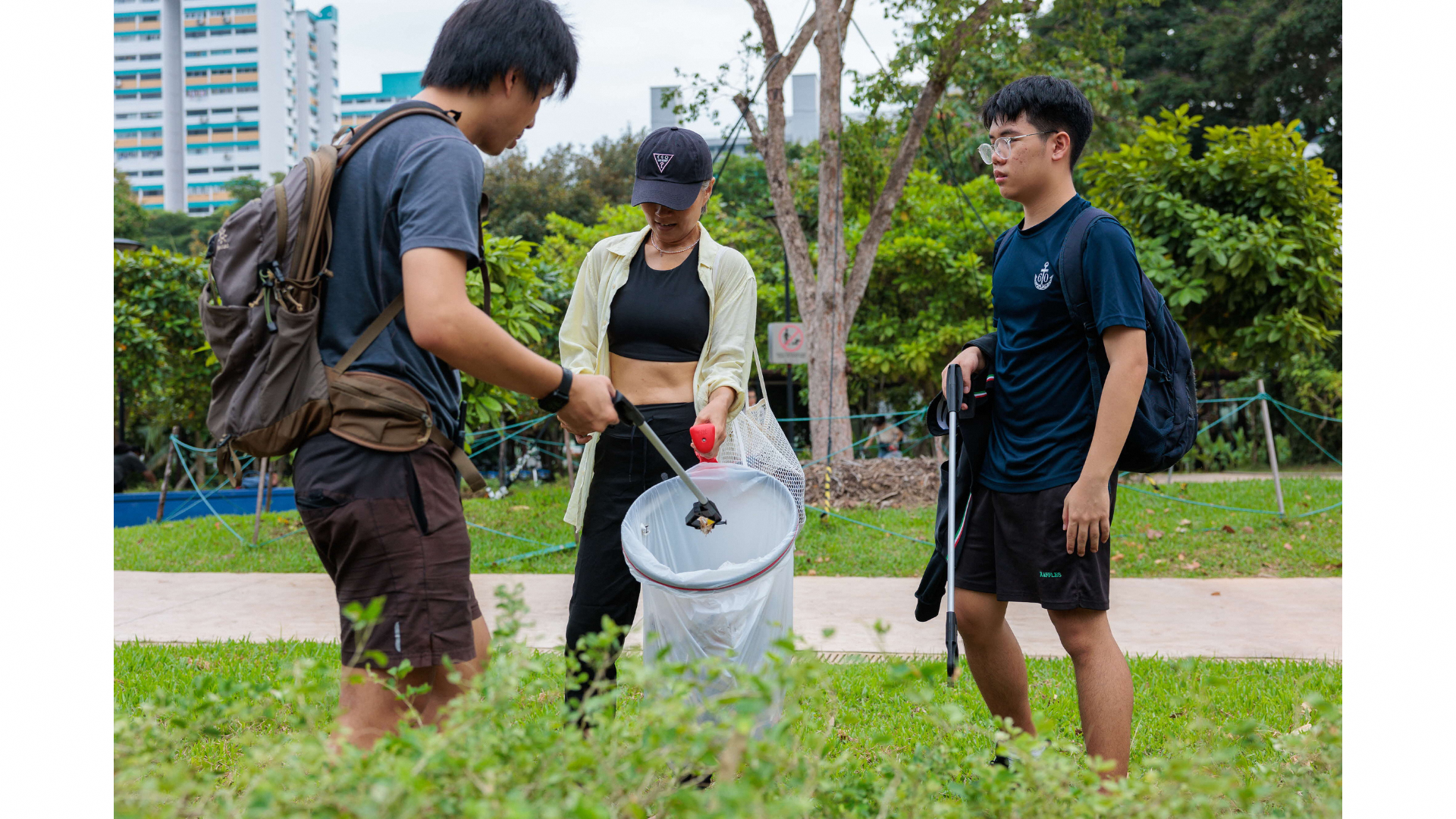 Cleaning up East Coast Park as a team